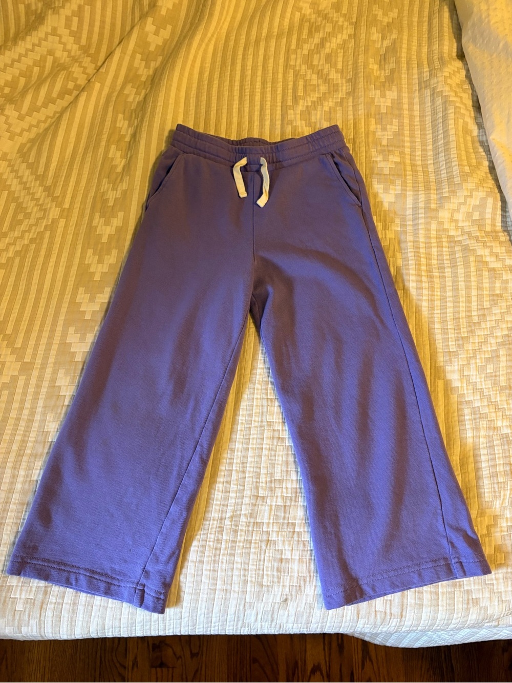 Primary Girls' Violet Lavender Wide-Leg Sweatpants with Drawstring